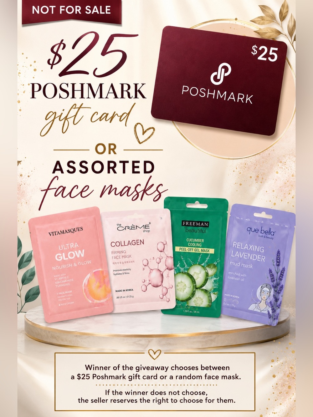 $25 POSHMARK GIFTCARD GIVEAWAY or Facemask You Choose